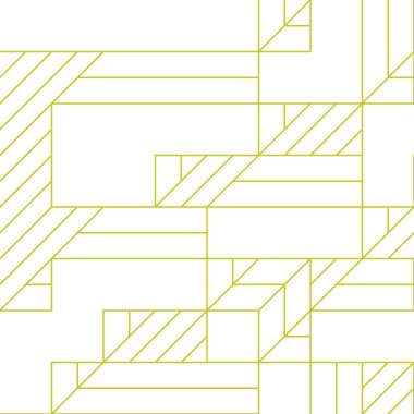 Edward Zajec 'in 1971' deki Il Cubo 'sunun uygulanması. Esasen 8 taştan oluşan bir Truchet fayans seti ve yerleştirme sanatı illüstrasyonu için kurallar