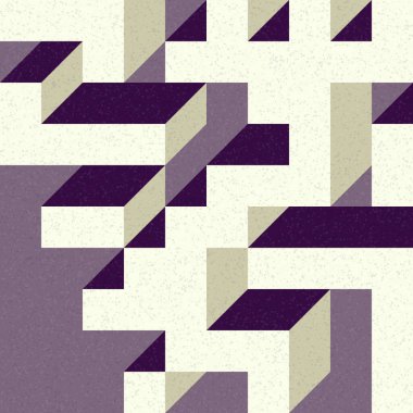 Edward Zajec 'in 1971' deki Il Cubo 'sunun uygulanması. Esasen 8 taştan oluşan bir Truchet fayans seti ve yerleştirme sanatı illüstrasyonu için kurallar