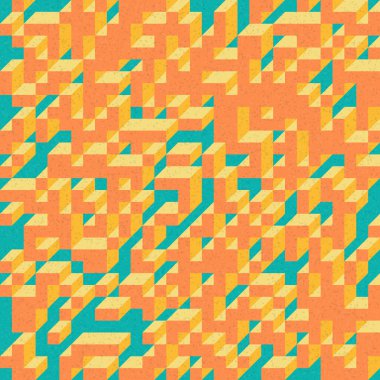 Edward Zajec 'in 1971' deki Il Cubo 'sunun uygulanması. Esasen 8 taştan oluşan bir Truchet fayans seti ve yerleştirme sanatı illüstrasyonu için kurallar