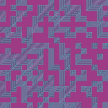 Edward Zajec 'in 1971' deki Il Cubo 'sunun uygulanması. Esasen 8 taştan oluşan bir Truchet fayans seti ve yerleştirme sanatı illüstrasyonu için kurallar