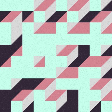 Edward Zajec 'in 1971' deki Il Cubo 'sunun uygulanması. Esasen 8 taştan oluşan bir Truchet fayans seti ve yerleştirme sanatı illüstrasyonu için kurallar