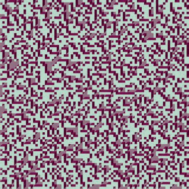 Edward Zajec 'in 1971' deki Il Cubo 'sunun uygulanması. Esasen 8 taştan oluşan bir Truchet fayans seti ve yerleştirme sanatı illüstrasyonu için kurallar