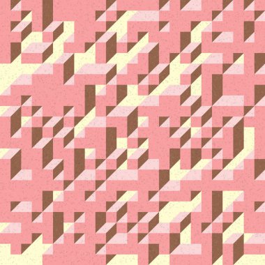 Edward Zajec 'in 1971' deki Il Cubo 'sunun uygulanması. Esasen 8 taştan oluşan bir Truchet fayans seti ve yerleştirme sanatı illüstrasyonu için kurallar