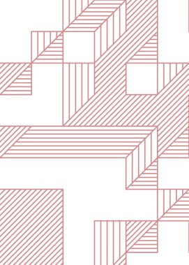 Edward Zajec 'in 1971' deki Il Cubo 'sunun uygulanması. Esasen 8 taştan oluşan bir Truchet fayans seti ve yerleştirme sanatı illüstrasyonu için kurallar