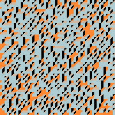 Edward Zajec 'in 1971' deki Il Cubo 'sunun uygulanması. Esasen 8 taştan oluşan bir Truchet fayans seti ve yerleştirme sanatı illüstrasyonu için kurallar