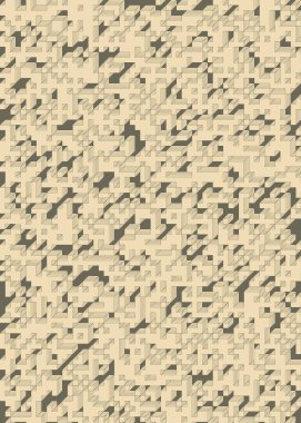 Edward Zajec 'in 1971' deki Il Cubo 'sunun uygulanması. Esasen 8 taştan oluşan bir Truchet fayans seti ve yerleştirme sanatı illüstrasyonu için kurallar