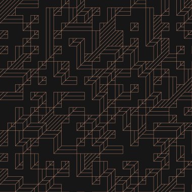 Edward Zajec 'in 1971' deki Il Cubo 'sunun uygulanması. Esasen 8 taştan oluşan bir Truchet fayans seti ve yerleştirme sanatı illüstrasyonu için kurallar