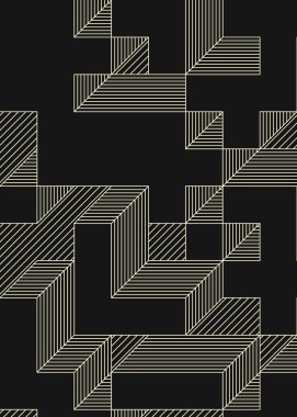 Edward Zajec 'in 1971' deki Il Cubo 'sunun uygulanması. Esasen 8 taştan oluşan bir Truchet fayans seti ve yerleştirme sanatı illüstrasyonu için kurallar