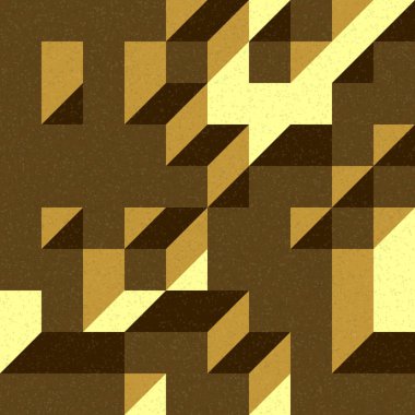 Edward Zajec 'in 1971' deki Il Cubo 'sunun uygulanması. Esasen 8 taştan oluşan bir Truchet fayans seti ve yerleştirme sanatı illüstrasyonu için kurallar