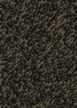 Edward Zajec 'in 1971' deki Il Cubo 'sunun uygulanması. Esasen 8 taştan oluşan bir Truchet fayans seti ve yerleştirme sanatı illüstrasyonu için kurallar