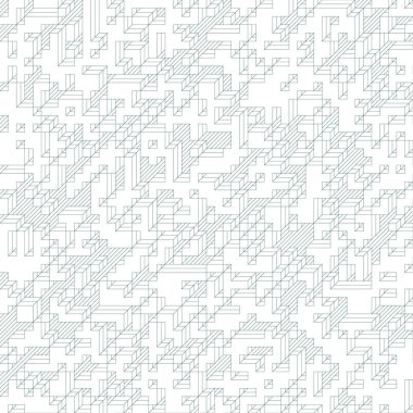 Edward Zajec 'in 1971' deki Il Cubo 'sunun uygulanması. Esasen 8 taştan oluşan bir Truchet fayans seti ve yerleştirme sanatı illüstrasyonu için kurallar