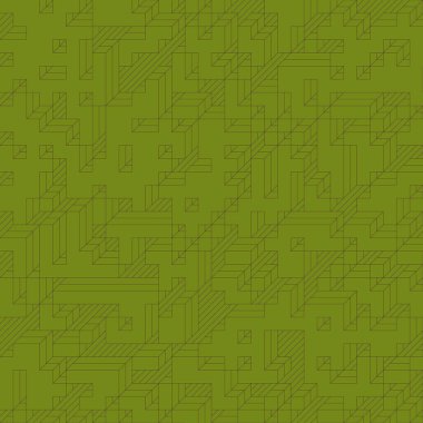 Edward Zajec 'in 1971' deki Il Cubo 'sunun uygulanması. Esasen 8 taştan oluşan bir Truchet fayans seti ve yerleştirme sanatı illüstrasyonu için kurallar