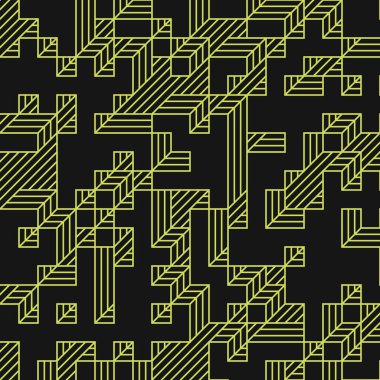 Edward Zajec 'in 1971' deki Il Cubo 'sunun uygulanması. Esasen 8 taştan oluşan bir Truchet fayans seti ve yerleştirme sanatı illüstrasyonu için kurallar