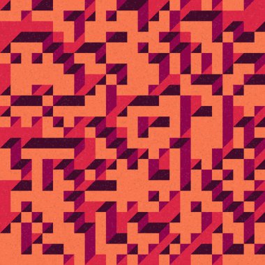 Edward Zajec 'in 1971' deki Il Cubo 'sunun uygulanması. Esasen 8 taştan oluşan bir Truchet fayans seti ve yerleştirme sanatı illüstrasyonu için kurallar