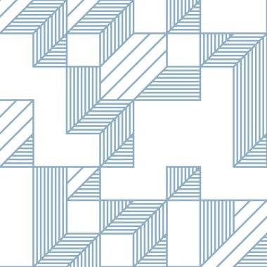 Edward Zajec 'in 1971' deki Il Cubo 'sunun uygulanması. Esasen 8 taştan oluşan bir Truchet fayans seti ve yerleştirme sanatı illüstrasyonu için kurallar