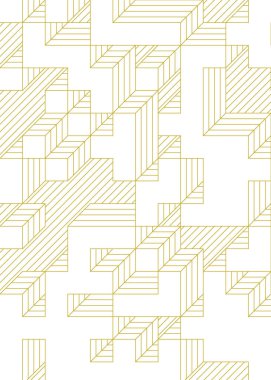 Edward Zajec 'in 1971' deki Il Cubo 'sunun uygulanması. Esasen 8 taştan oluşan bir Truchet fayans seti ve yerleştirme sanatı illüstrasyonu için kurallar