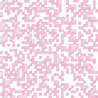 Edward Zajec 'in 1971' deki Il Cubo 'sunun uygulanması. Esasen 8 taştan oluşan bir Truchet fayans seti ve yerleştirme sanatı illüstrasyonu için kurallar