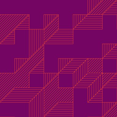 Edward Zajec 'in 1971' deki Il Cubo 'sunun uygulanması. Esasen 8 taştan oluşan bir Truchet fayans seti ve yerleştirme sanatı illüstrasyonu için kurallar