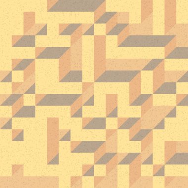 Edward Zajec 'in 1971' deki Il Cubo 'sunun uygulanması. Esasen 8 taştan oluşan bir Truchet fayans seti ve yerleştirme sanatı illüstrasyonu için kurallar