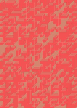 Edward Zajec 'in 1971' deki Il Cubo 'sunun uygulanması. Esasen 8 taştan oluşan bir Truchet fayans seti ve yerleştirme sanatı illüstrasyonu için kurallar