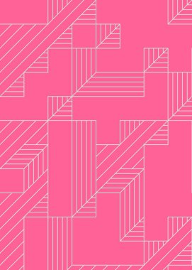 Edward Zajec 'in 1971' deki Il Cubo 'sunun uygulanması. Esasen 8 taştan oluşan bir Truchet fayans seti ve yerleştirme sanatı illüstrasyonu için kurallar