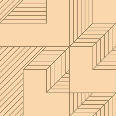 Edward Zajec 'in 1971' deki Il Cubo 'sunun uygulanması. Esasen 8 taştan oluşan bir Truchet fayans seti ve yerleştirme sanatı illüstrasyonu için kurallar