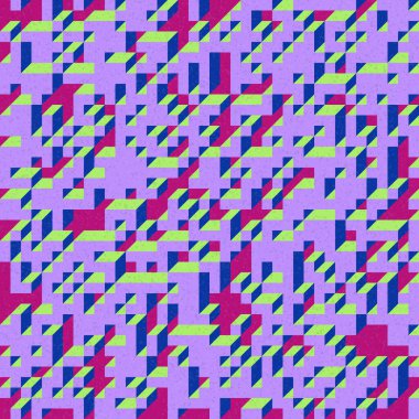 Edward Zajec 'in 1971' deki Il Cubo 'sunun uygulanması. Esasen 8 taştan oluşan bir Truchet fayans seti ve yerleştirme sanatı illüstrasyonu için kurallar