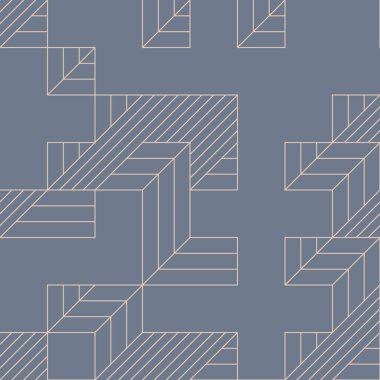 Edward Zajec 'in 1971' deki Il Cubo 'sunun uygulanması. Esasen 8 taştan oluşan bir Truchet fayans seti ve yerleştirme sanatı illüstrasyonu için kurallar