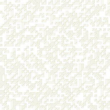 Edward Zajec 'in 1971' deki Il Cubo 'sunun uygulanması. Esasen 8 taştan oluşan bir Truchet fayans seti ve yerleştirme sanatı illüstrasyonu için kurallar