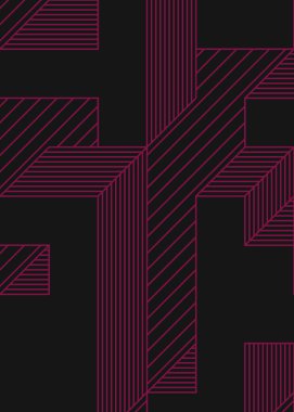 Edward Zajec 'in 1971' deki Il Cubo 'sunun uygulanması. Esasen 8 taştan oluşan bir Truchet fayans seti ve yerleştirme sanatı illüstrasyonu için kurallar