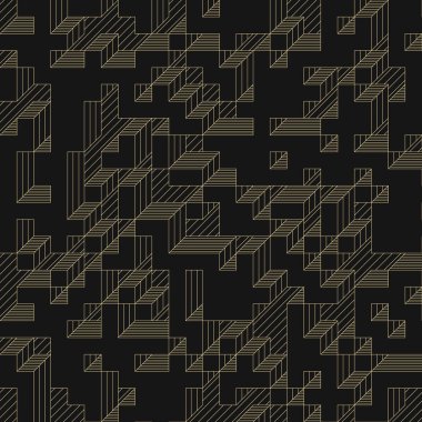 Edward Zajec 'in 1971' deki Il Cubo 'sunun uygulanması. Esasen 8 taştan oluşan bir Truchet fayans seti ve yerleştirme sanatı illüstrasyonu için kurallar