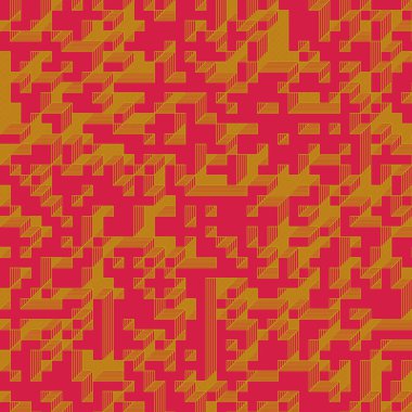 Edward Zajec 'in 1971' deki Il Cubo 'sunun uygulanması. Esasen 8 taştan oluşan bir Truchet fayans seti ve yerleştirme sanatı illüstrasyonu için kurallar