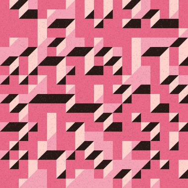 Edward Zajec 'in 1971' deki Il Cubo 'sunun uygulanması. Esasen 8 taştan oluşan bir Truchet fayans seti ve yerleştirme sanatı illüstrasyonu için kurallar