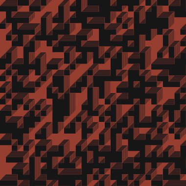 Edward Zajec 'in 1971' deki Il Cubo 'sunun uygulanması. Esasen 8 taştan oluşan bir Truchet fayans seti ve yerleştirme sanatı illüstrasyonu için kurallar