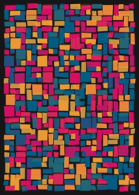 Ofset Quad üretken sanat arkaplan çizimi