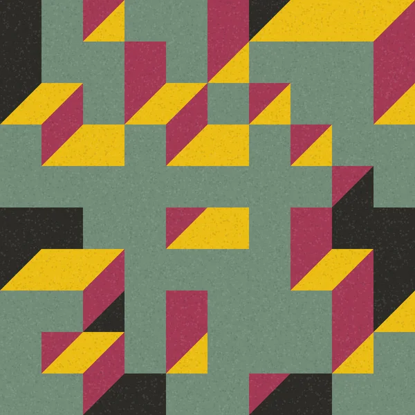 Edward Zajec 'in 1971' deki Il Cubo 'sunun uygulanması. Esasen 8 taştan oluşan bir Truchet fayans seti ve yerleştirme sanatı illüstrasyonu için kurallar