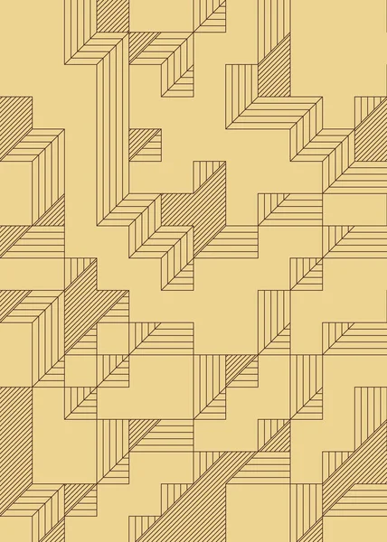 Edward Zajec 'in 1971' deki Il Cubo 'sunun uygulanması. Esasen 8 taştan oluşan bir Truchet fayans seti ve yerleştirme sanatı illüstrasyonu için kurallar