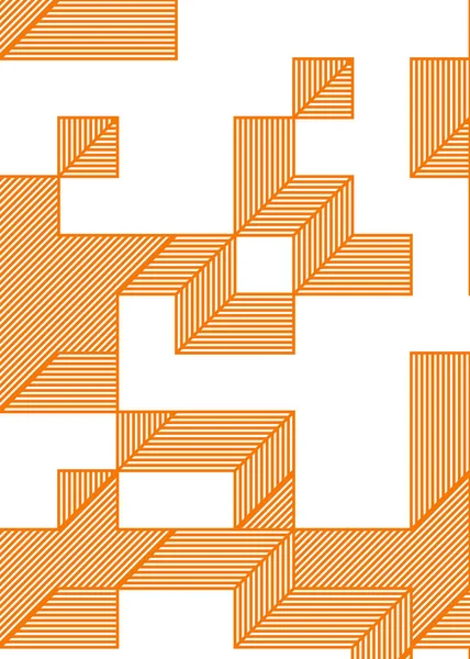 Edward Zajec 'in 1971' deki Il Cubo 'sunun uygulanması. Esasen 8 taştan oluşan bir Truchet fayans seti ve yerleştirme sanatı illüstrasyonu için kurallar