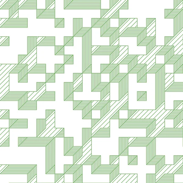 Edward Zajec 'in 1971' deki Il Cubo 'sunun uygulanması. Esasen 8 taştan oluşan bir Truchet fayans seti ve yerleştirme sanatı illüstrasyonu için kurallar