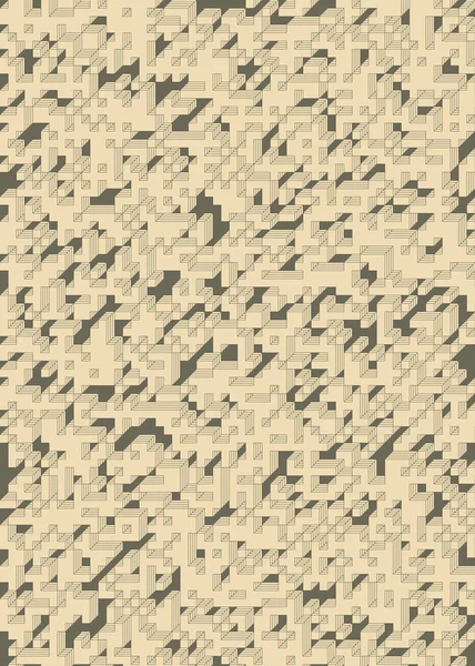 Edward Zajec 'in 1971' deki Il Cubo 'sunun uygulanması. Esasen 8 taştan oluşan bir Truchet fayans seti ve yerleştirme sanatı illüstrasyonu için kurallar