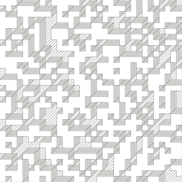 Edward Zajec 'in 1971' deki Il Cubo 'sunun uygulanması. Esasen 8 taştan oluşan bir Truchet fayans seti ve yerleştirme sanatı illüstrasyonu için kurallar