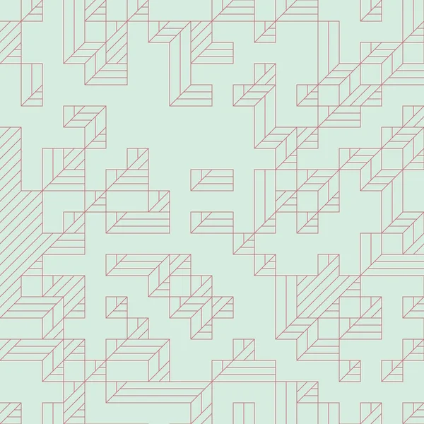 Edward Zajec 'in 1971' deki Il Cubo 'sunun uygulanması. Esasen 8 taştan oluşan bir Truchet fayans seti ve yerleştirme sanatı illüstrasyonu için kurallar