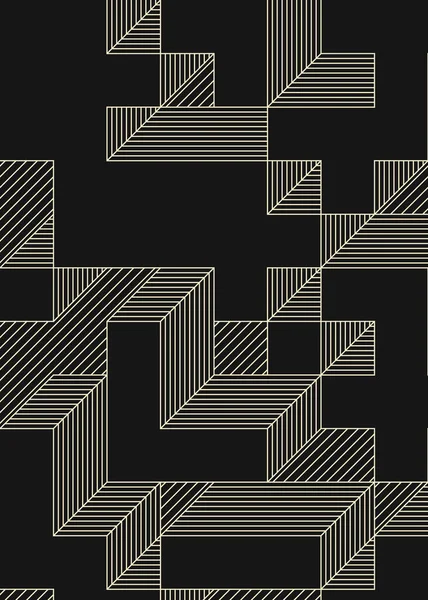 Edward Zajec 'in 1971' deki Il Cubo 'sunun uygulanması. Esasen 8 taştan oluşan bir Truchet fayans seti ve yerleştirme sanatı illüstrasyonu için kurallar