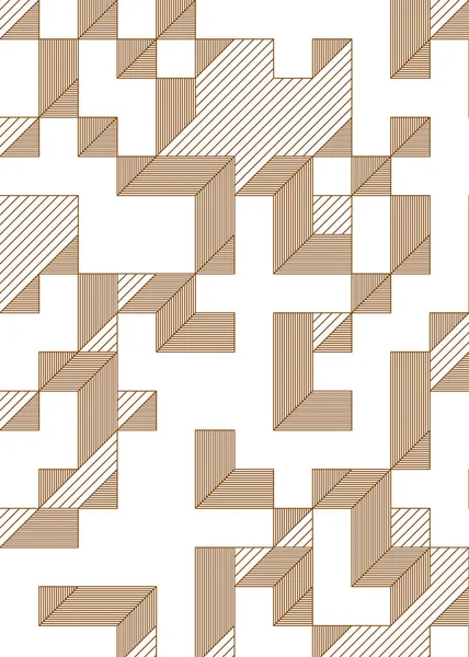 Edward Zajec 'in 1971' deki Il Cubo 'sunun uygulanması. Esasen 8 taştan oluşan bir Truchet fayans seti ve yerleştirme sanatı illüstrasyonu için kurallar