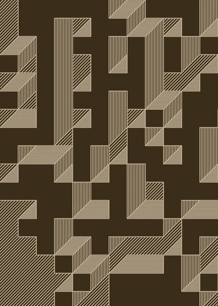 Edward Zajec 'in 1971' deki Il Cubo 'sunun uygulanması. Esasen 8 taştan oluşan bir Truchet fayans seti ve yerleştirme sanatı illüstrasyonu için kurallar