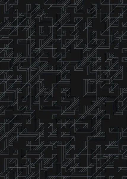 Edward Zajec 'in 1971' deki Il Cubo 'sunun uygulanması. Esasen 8 taştan oluşan bir Truchet fayans seti ve yerleştirme sanatı illüstrasyonu için kurallar