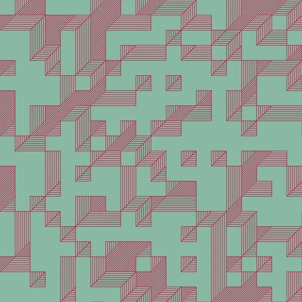 Edward Zajec 'in 1971' deki Il Cubo 'sunun uygulanması. Esasen 8 taştan oluşan bir Truchet fayans seti ve yerleştirme sanatı illüstrasyonu için kurallar