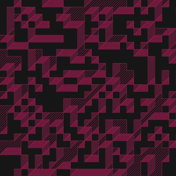 Edward Zajec 'in 1971' deki Il Cubo 'sunun uygulanması. Esasen 8 taştan oluşan bir Truchet fayans seti ve yerleştirme sanatı illüstrasyonu için kurallar