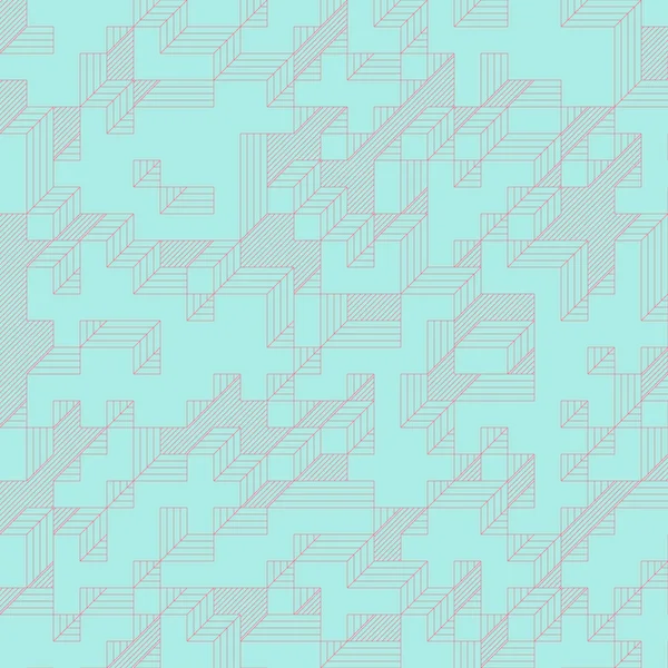 Edward Zajec 'in 1971' deki Il Cubo 'sunun uygulanması. Esasen 8 taştan oluşan bir Truchet fayans seti ve yerleştirme sanatı illüstrasyonu için kurallar