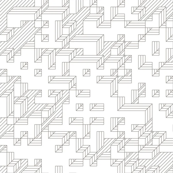 Edward Zajec 'in 1971' deki Il Cubo 'sunun uygulanması. Esasen 8 taştan oluşan bir Truchet fayans seti ve yerleştirme sanatı illüstrasyonu için kurallar